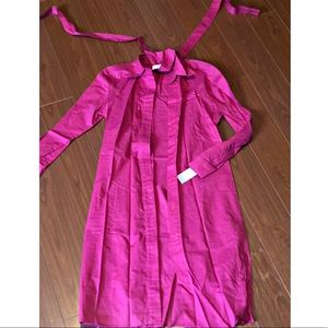 Amanda Uprichard fuchsia button down shirt dress